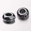 Non-magnetic Synthetic Hematite European Beads G-F300-53-09-1