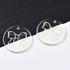 Transparent Resin Pendants RESI-N030-006B-4