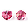 Transparent Spray Painted Glass Beads GLAA-R211-02-B07-2