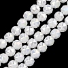 Electroplate Transparent Glass Beads Strands GLAA-H040-01I-1