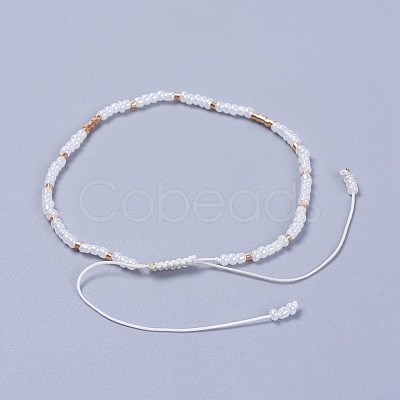 Adjustable Nylon Thread Braided Beads Bracelets BJEW-JB04374-01-1