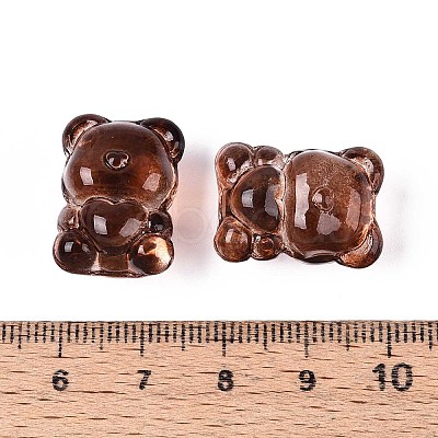 Baking Paint Transparent Glass Beads DGLA-N018-02E-1