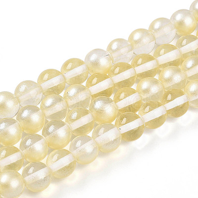 Baking Paint Transparent Glass Beads X1-DGLA-N011-8mm-02-1