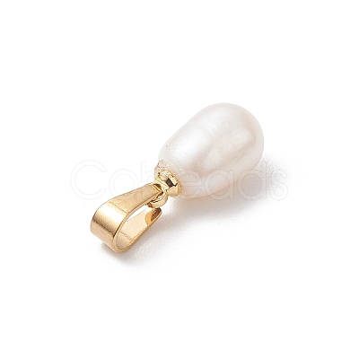 Natural Cultured Freshwater Pearl Rice Charms PALLOY-JF04823-1