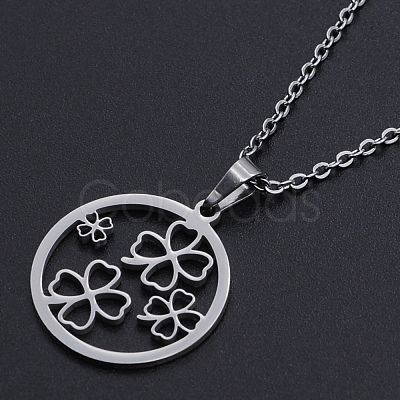 Non-Tarnish 201 Stainless Steel Pendants Necklaces NJEW-S105-JN726-45-1-1