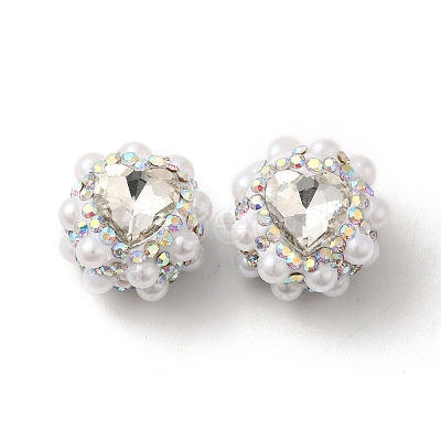 Polymer Clay Rhinestone Beads RGLA-D050-04D-1