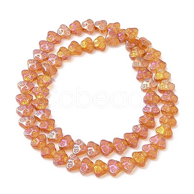 Transparent Electroplate Glass Beads Strands EGLA-F158-HR01-A-1