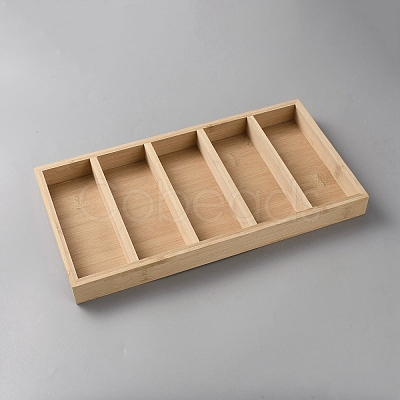5 Grids Wood Glasses Organizer Display Trays AJEW-WH0696-097C-1