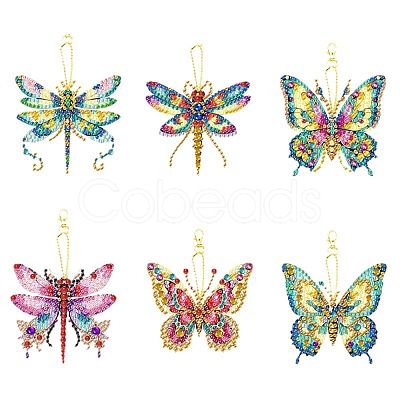 DIY Diamond Painting Butterfly Keychain Kits PW-WGC0FFB-01-1