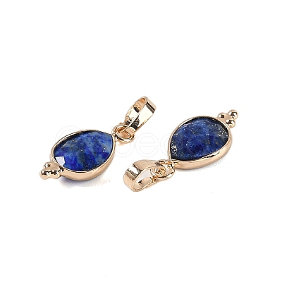 Natural Lapis Lazuli Faceted Pendans X-KK-L218-004G-08-1