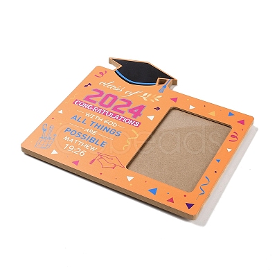 Graduate Theme Wooden Photo Frame AJEW-D069-01F-1