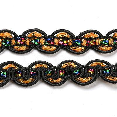 Polyester Glitter Lace Trim OCOR-K007-08B-1