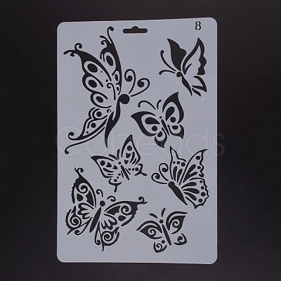 Plastic Reusable Drawing Painting Stencils Templates DIY-F018-B08-1