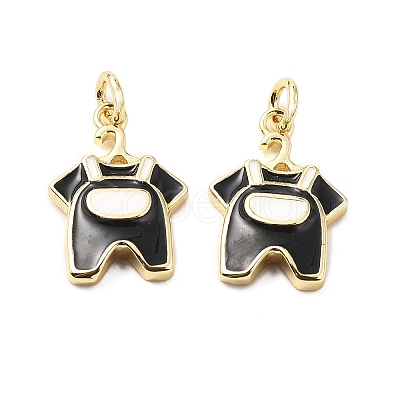 Brass Enamel Charms KK-L237-026G-1