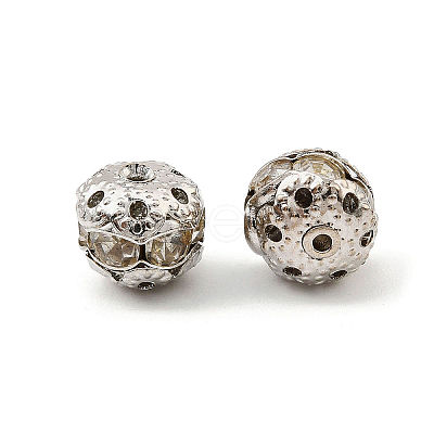 Brass Rhinestone Beads KK-U057-14P-1