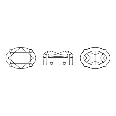 Preciosa® MAXIMA Crystal Sew-On Cups X-PRC-SB8-00030-G-1