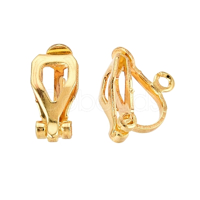 Iron Clip-on Earring Findings KK-R071-06G-1