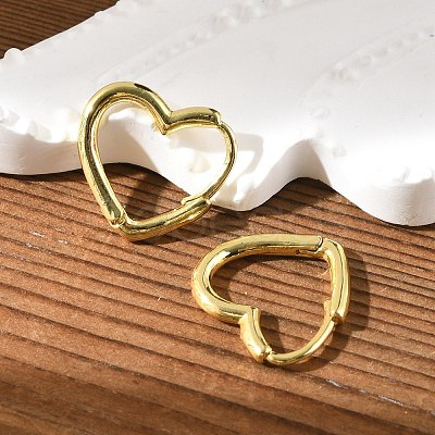 Brass Huggie Hoop Earrings EJEW-C502-09G-1