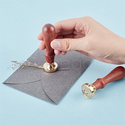 DIY Wood Wax Seal Stamp AJEW-WH0131-155-1