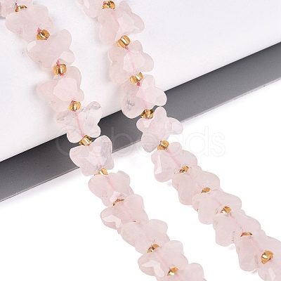 Natural Rose Quartz Beads Strands G-N371-10A-07-1