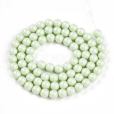 Baking Paint Pearlized Glass Pearl Bead Strands HY-N002-5mm-B02-1