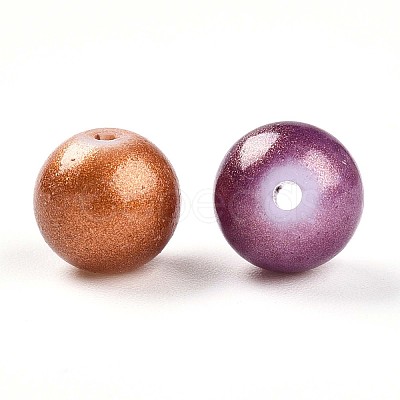 Baking Paint Glass Pearl Beads X1-DGLA-S115-8mm-MK-1