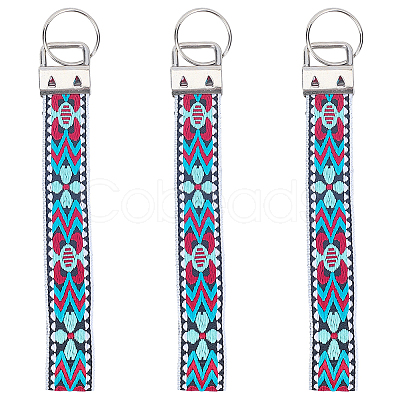 Iron with Polyester Inwrought Keychain KEYC-WH20054-011A-1