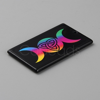 Printed Acrylic Pendants OACR-WH0036-23A-1