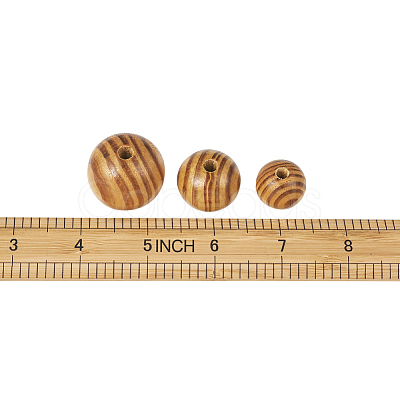 Craftdady Round Natural Wood Beads WOOD-CD0001-01-1