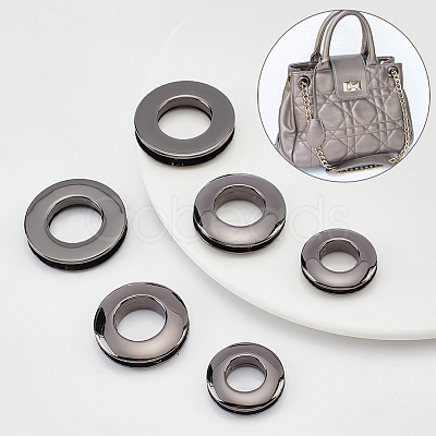 18Pcs 3 Style Alloy Grommet Eyelet Findings FIND-WR0006-18B-1