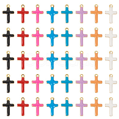 50Pcs 304 Stainless Steel Enamel Charms STAS-TA0003-32B-1