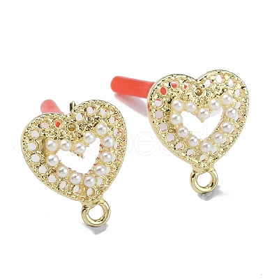 Alloy Crystal Rhinestone Stud Earring Findings EJEW-WH0009-07LG-1