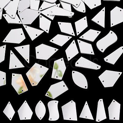 Triangle/Polygon/Rectangle/Horse Eye/Rhombus Acrylic Connector Charms MACR-PH0001-85B-1