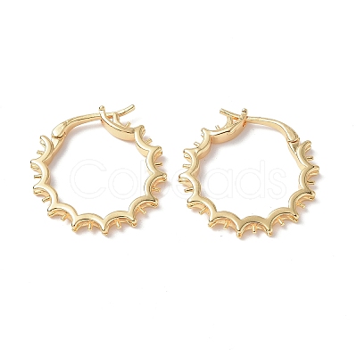 Brass Hoop Earring Finding KK-P223-24G-1