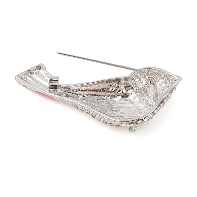 Bird Zinc Alloy Rhinestone Pins JEWB-S027-03P-A-1