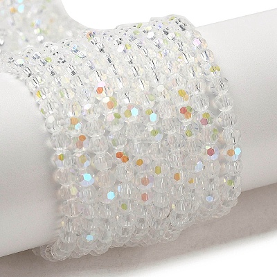 Electroplate Transparent Glass Beads Strands LS-EGLA-A035-T3mm-L19-1