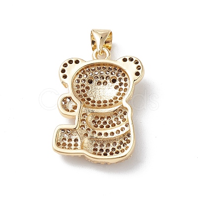 Brass Micro Pave Cubic Zirconia Pendants KK-M240-19-1