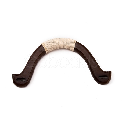 Jute Cord Braided Wood Bag Handles DIY-WH0304-279-1
