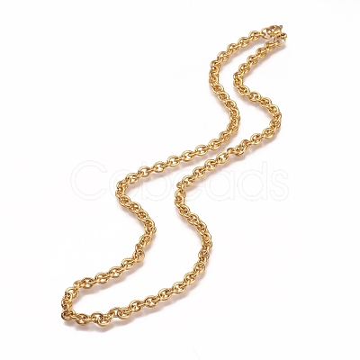 304 Stainless Steel Cable Chain Necklaces NJEW-H203-01G-1