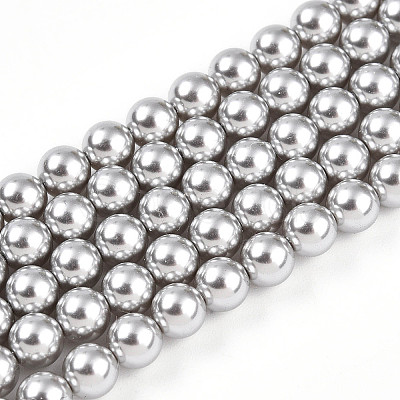 Baking Paint Pearlized Glass Pearl Bead Strands HY-N002-5mm-A03-1