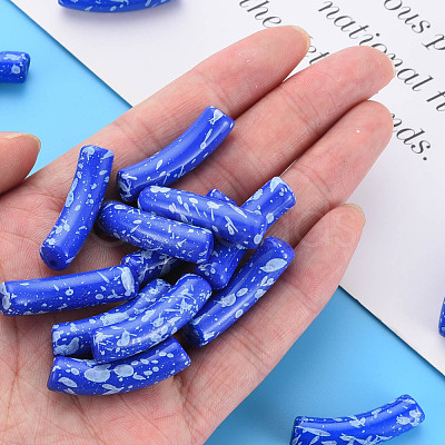 Opaque Spray Painted Acrylic Beads MACR-S372-002F-B02-1