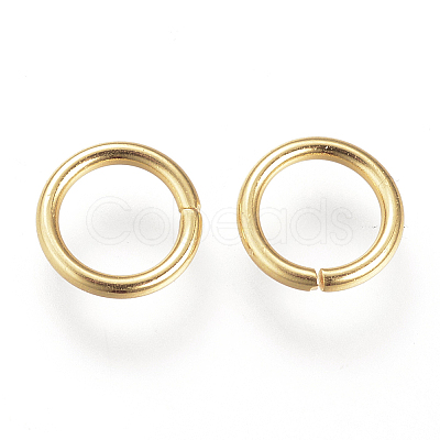 304 Stainless Steel Open Jump Rings X-STAS-Q186-02G-8x1.2-1