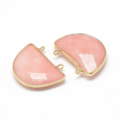 Natural & Synthetic Mixed Stone Semi Circle Pendants G-Q972-M-1
