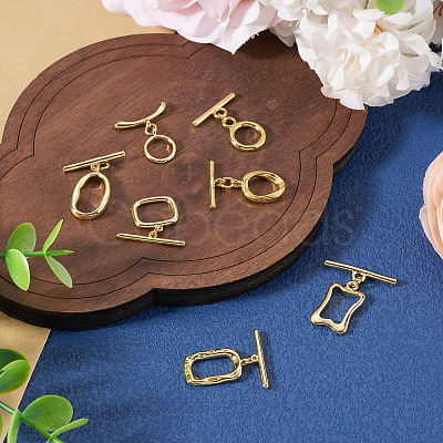 7Sets Brass Toggle Clasps KK-TA0008-77-1
