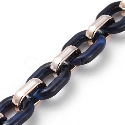 Imitation Gemstone Style Acrylic Handmade Cable Chains AJEW-JB00517-07-1