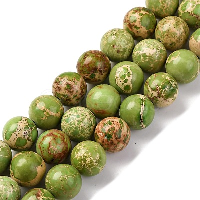 Dyed Natural Regalite/Imperial Jasper/Sea Sediment Jasper Beads Strands G-B124-C03-08-1