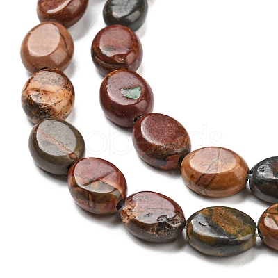 Natural Polychrome Jasper/Picasso Stone/Picasso Jasper Beads Strands G-E444-46B-1