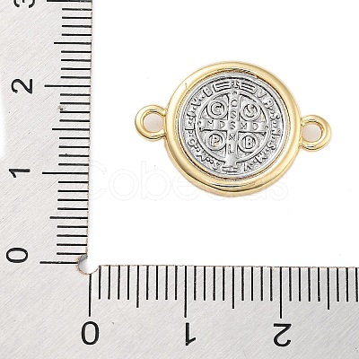 Rack Plating Religion Brass Connector Charms X-KK-B097-02G-1