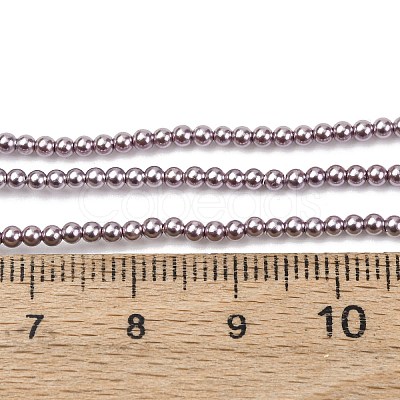 Electroplated Shell Pearl Beads Strands BSHE-G041-2mm-02-1