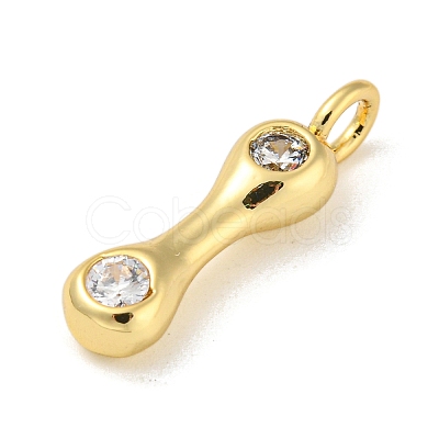 Rack Plating Brass Micro Pave Cubic Zirconia Pendants KK-A200-24G-I-1